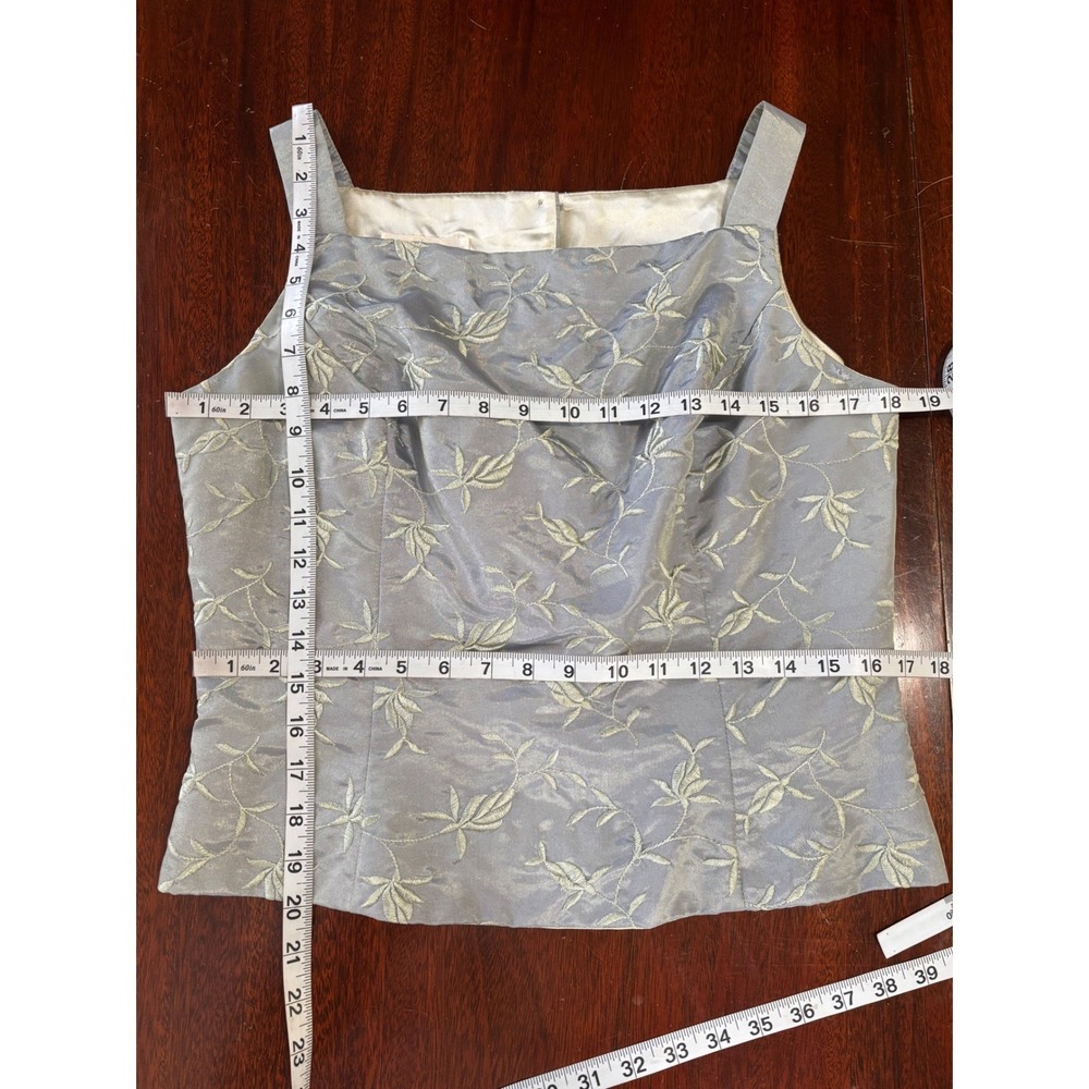 Jessica McClintock Y2K 2 Piece Dress Set 12‎ Embroidered Evening Wedding Prom - Picture 3 of 7